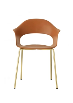 Lady B - Gambe Cromo - Ottone Satinato - Nikel Nero Lucido Sedie in plastica di design Scab